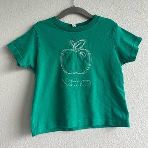Nathan embroidered short sleeve green apple tee